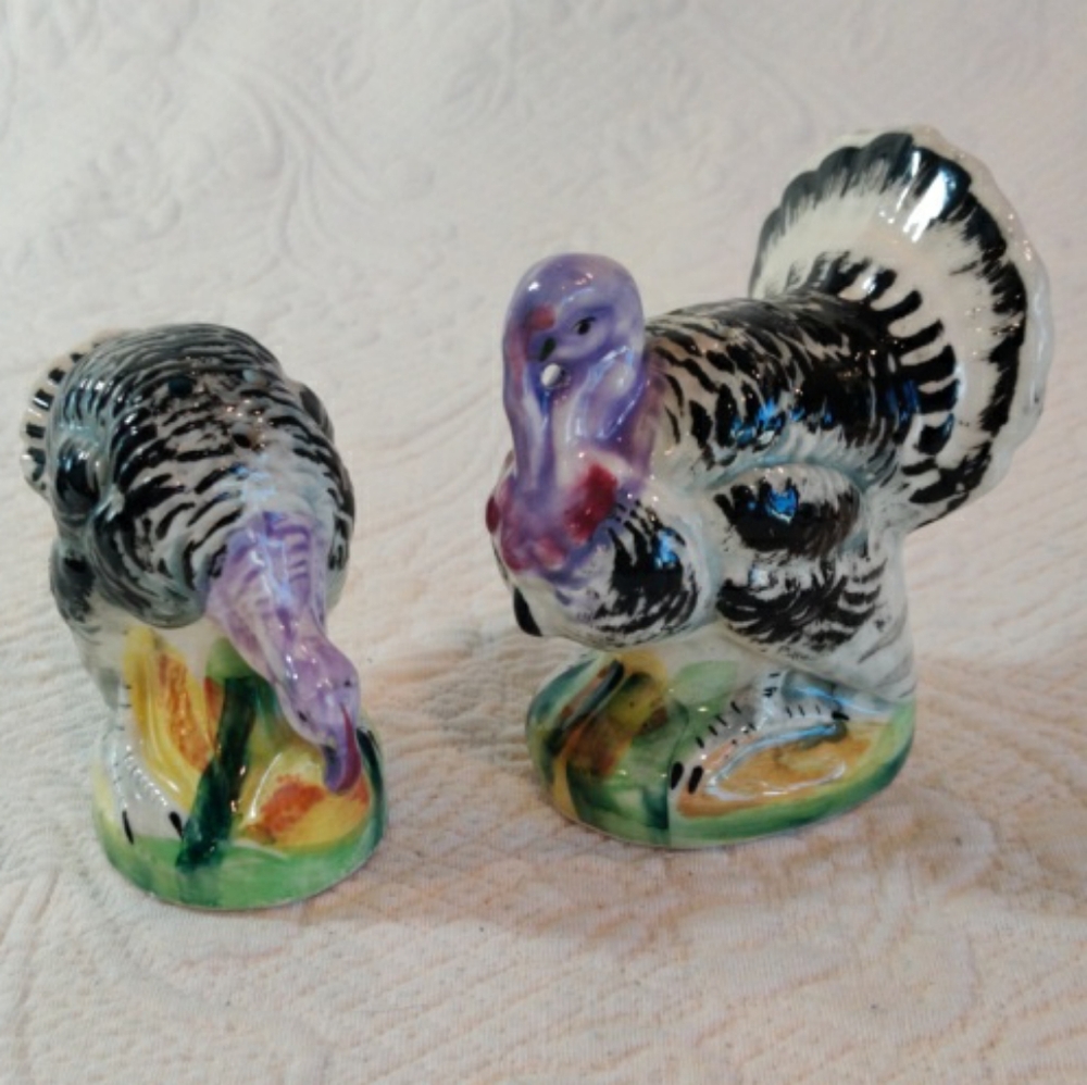 Vintage Turkey Thanksgiving Salt And Pepper Shakers Made In Japan